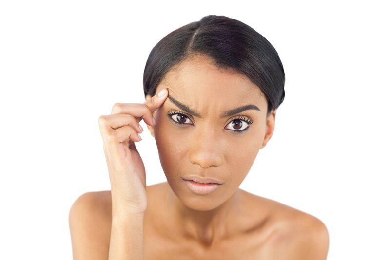 Over-plucking can lead to thin eyebrows which don't grow back.